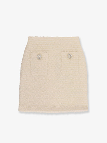 SELF PORTRAIT Bouclé skirt