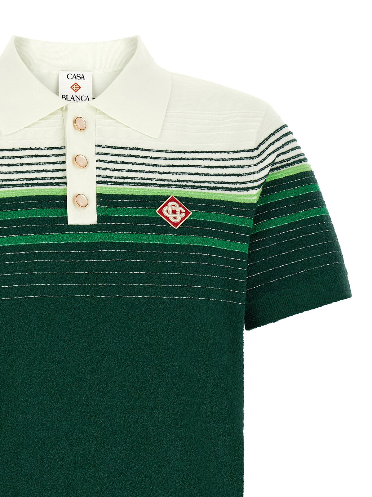 CASABLANCA - 'Bouclé Stripes' polo shirt