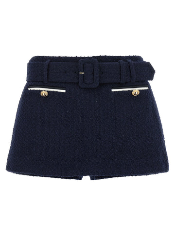 SELF-PORTRAIT - Bouclé wool skort boucle-wool-skort_9af61100-3828-41b0-bd05-84d4e92032f4