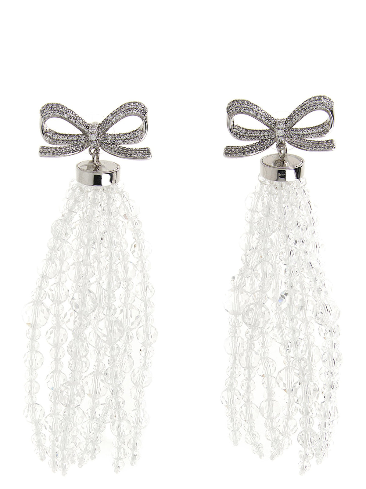 SELF PORTRAIT - 'Bow Beaded Waterfall' earrings