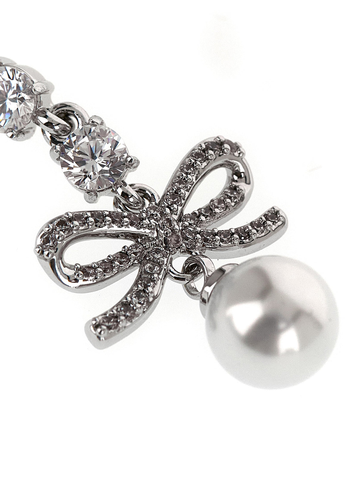 SELF PORTRAIT - 'Bow Crystal Charm' earrings