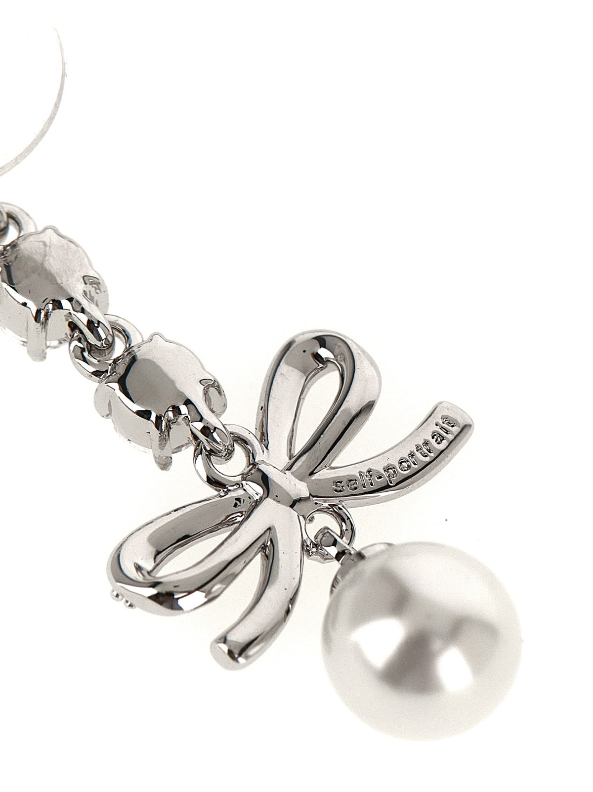 SELF PORTRAIT - 'Bow Crystal Charm' earrings