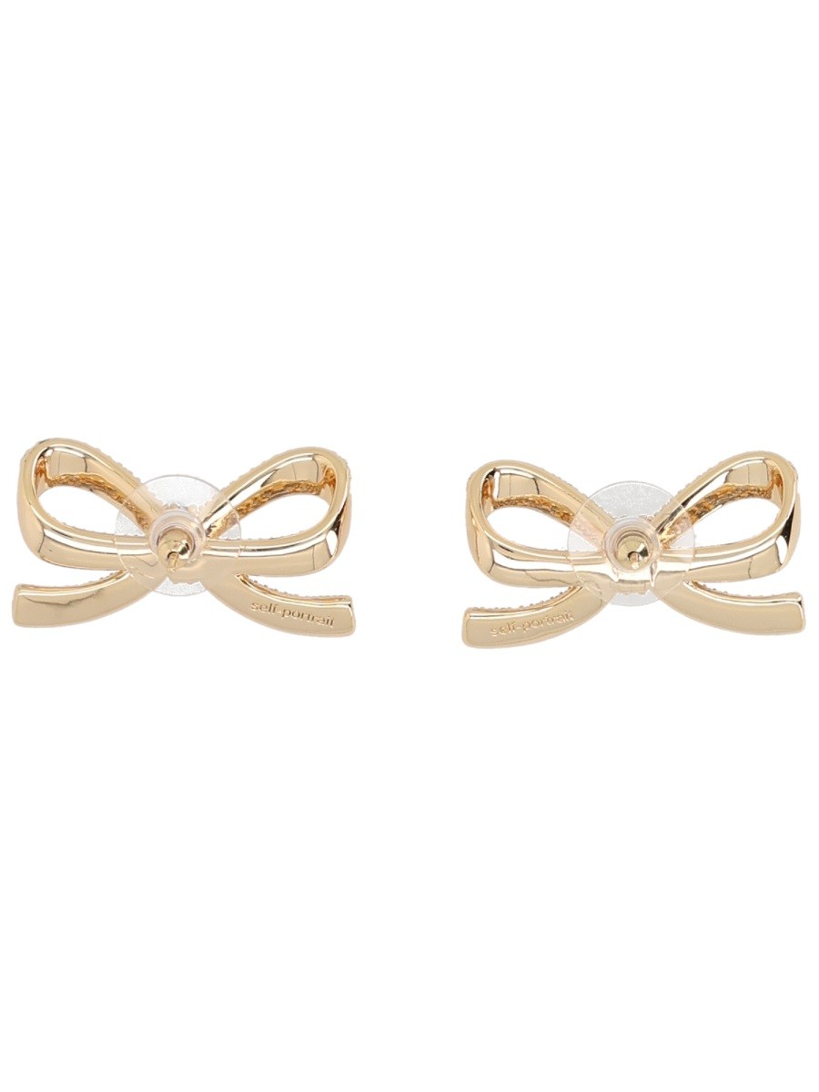 BOW EARRINGS WITH CRYSTALS