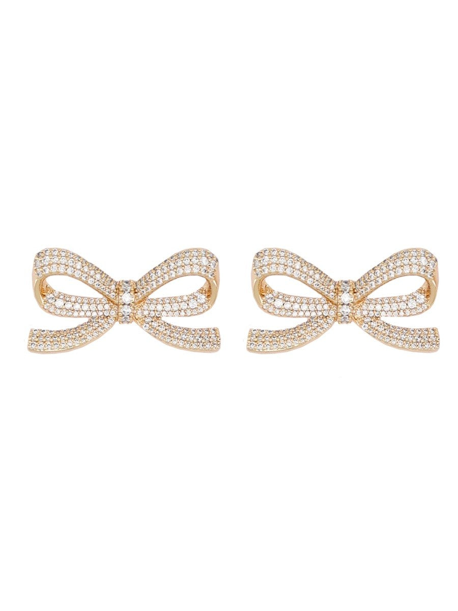 BOW EARRINGS WITH CRYSTALS