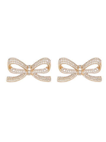 BOW EARRINGS WITH CRYSTALS