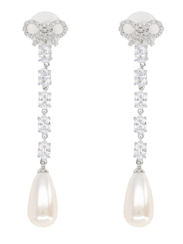 SELF-PORTRAIT "BOW PEARL DROPLET" EARRINGS