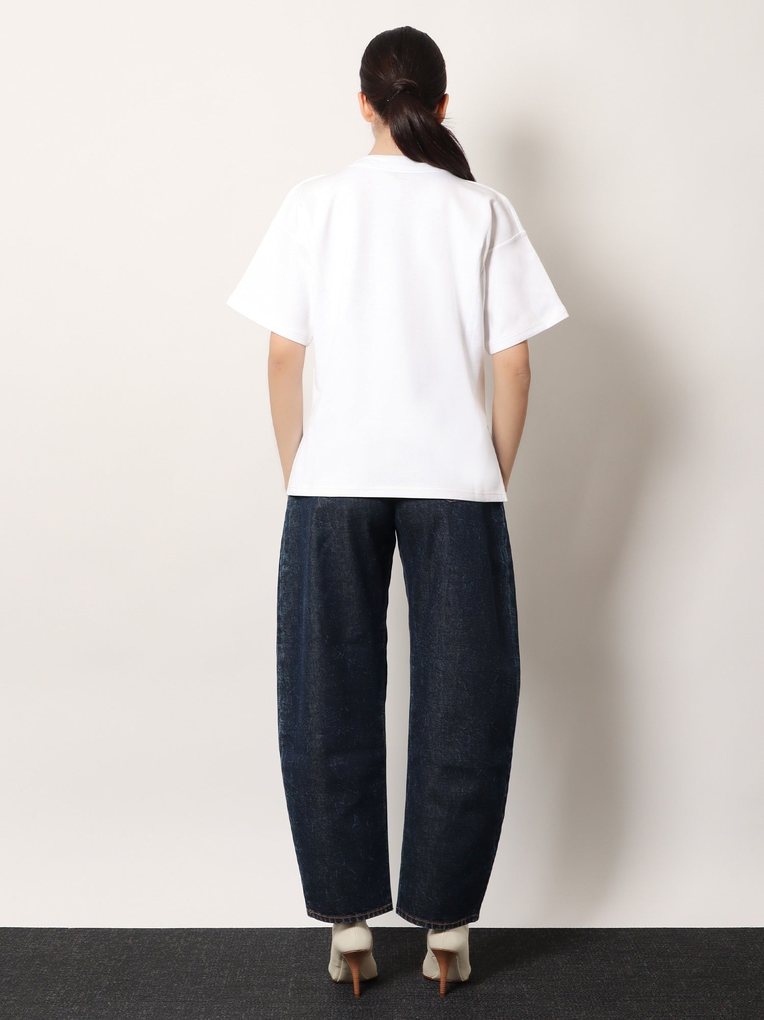 ALAIA - Boxy cotton blend t-shirt