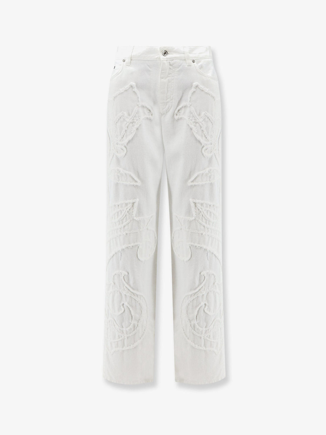 Dolce & Gabbana Boyfriend denim trousers with embroidery