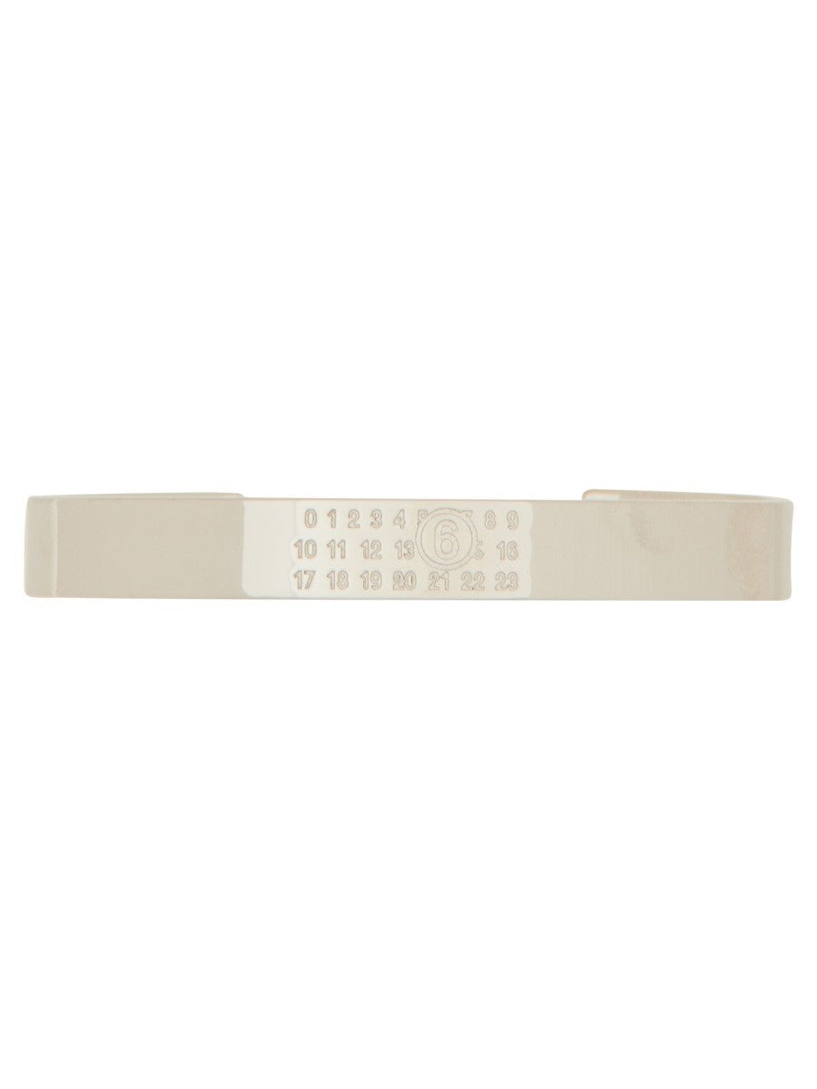MM6 MAISON MARGIELA - Numeric Minimal Signature Rigid Bracelet Silver
