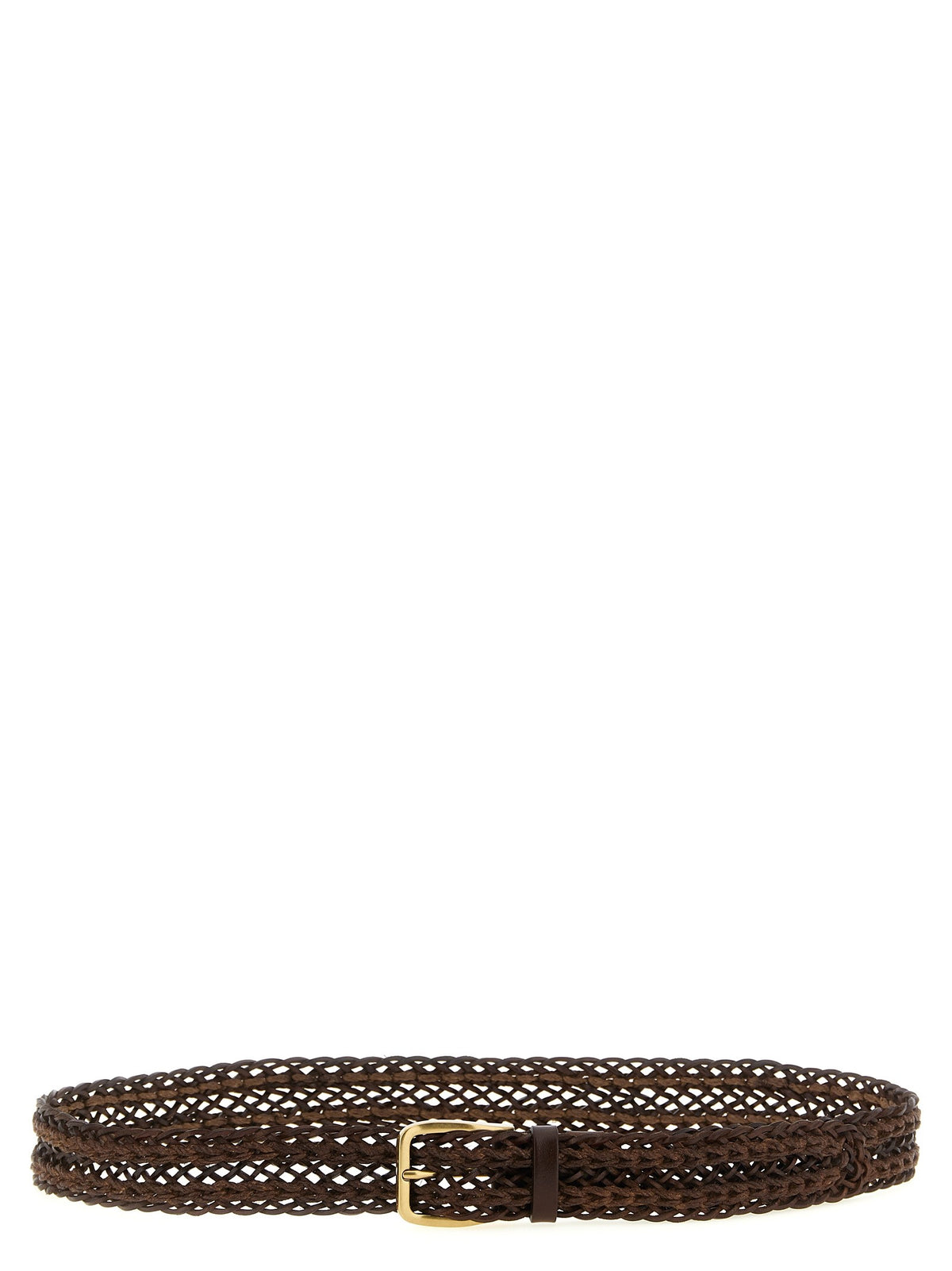 Brunello Cucinelli - Braided calf belt Brown