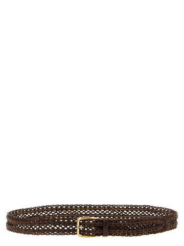 Brunello Cucinelli - Braided calf belt Brown