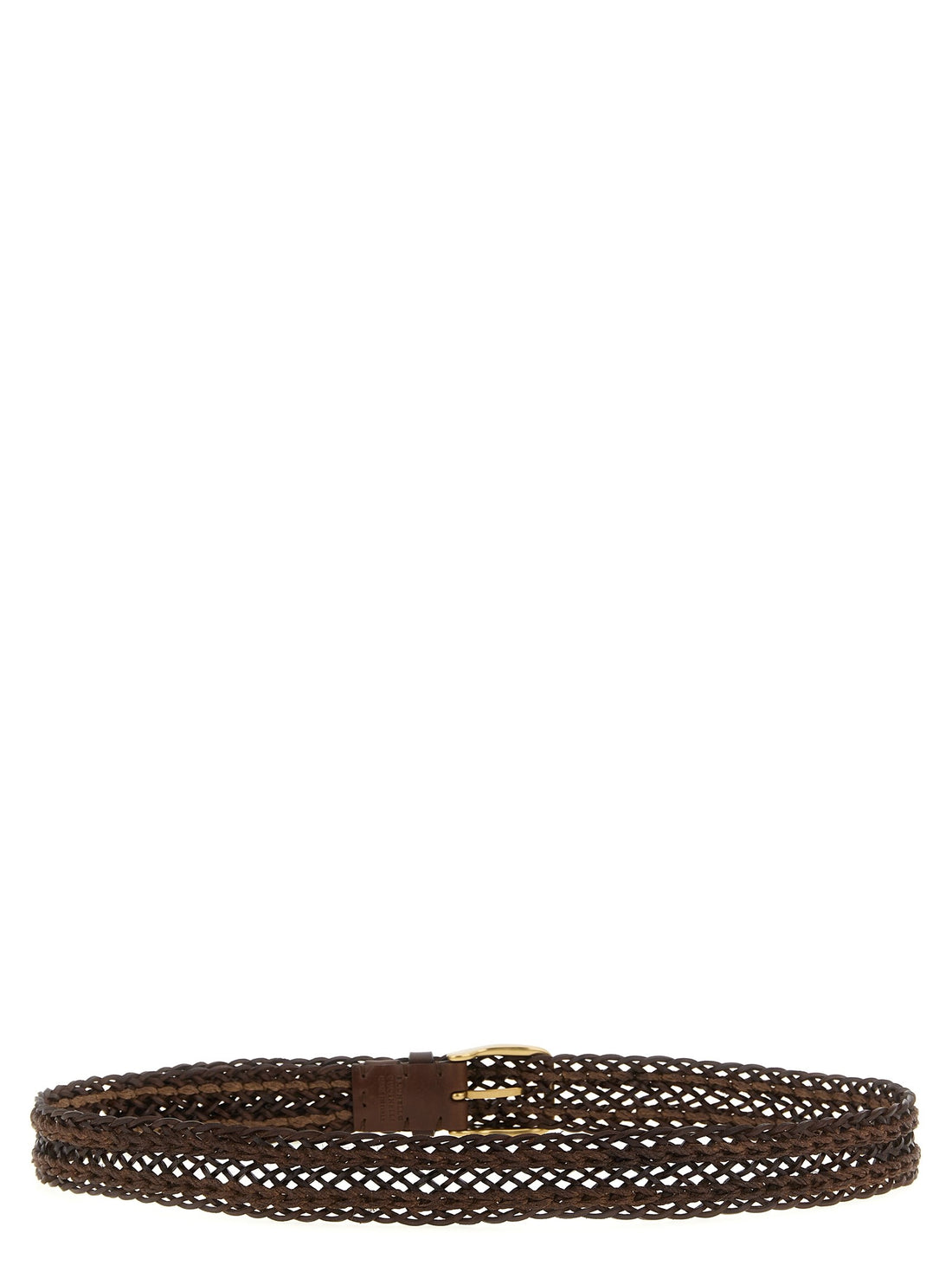 Brunello Cucinelli - Braided calf belt Brown