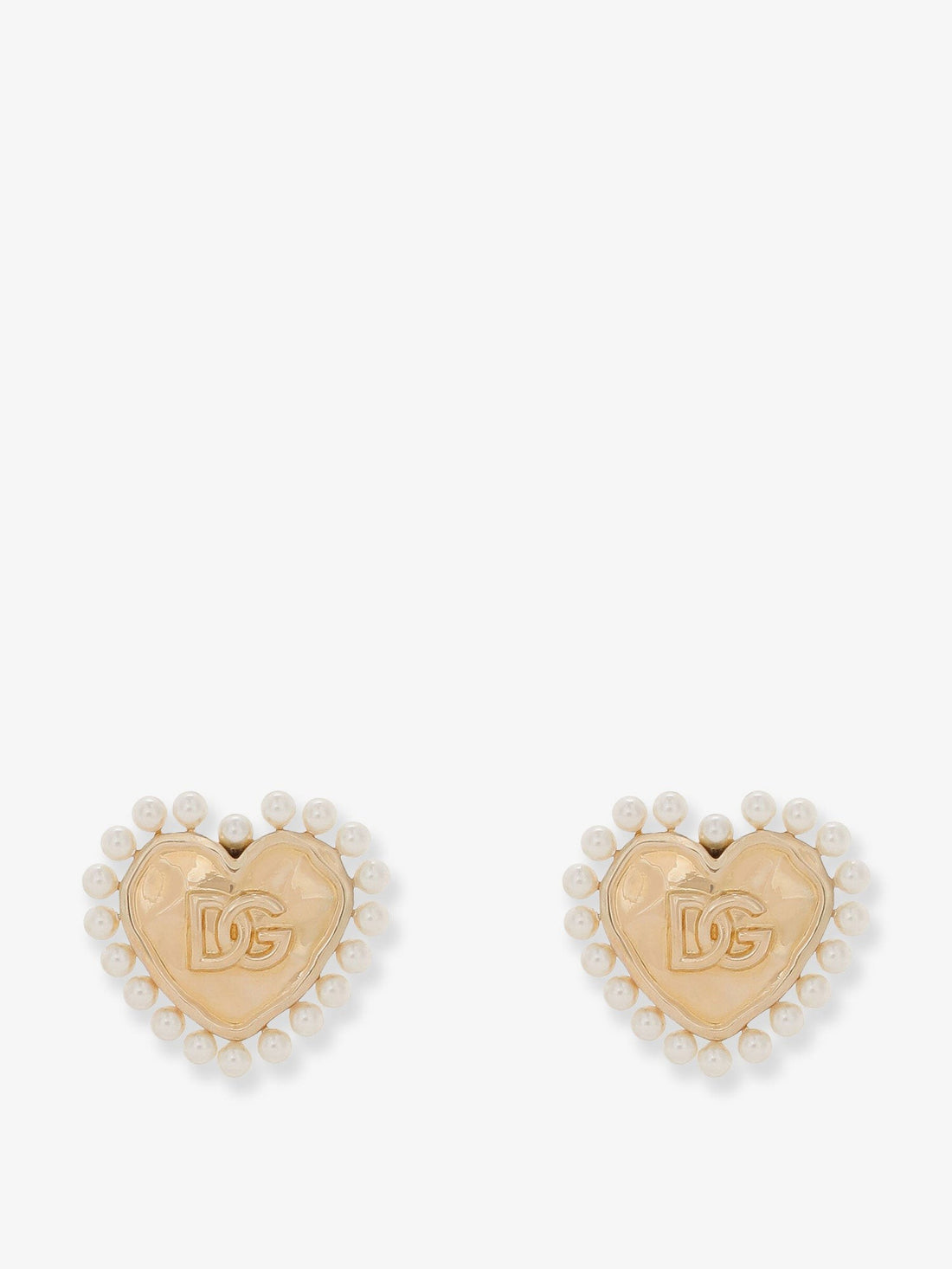 Dolce & Gabbana Brass earrings with bead detail