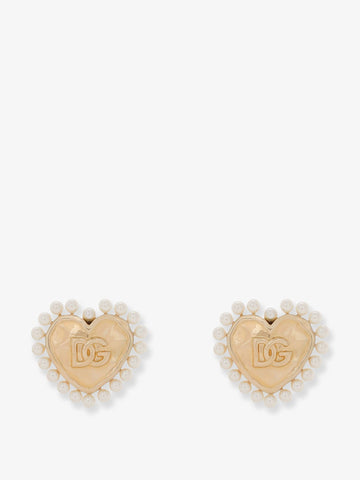 Dolce & Gabbana Brass earrings with bead detail
