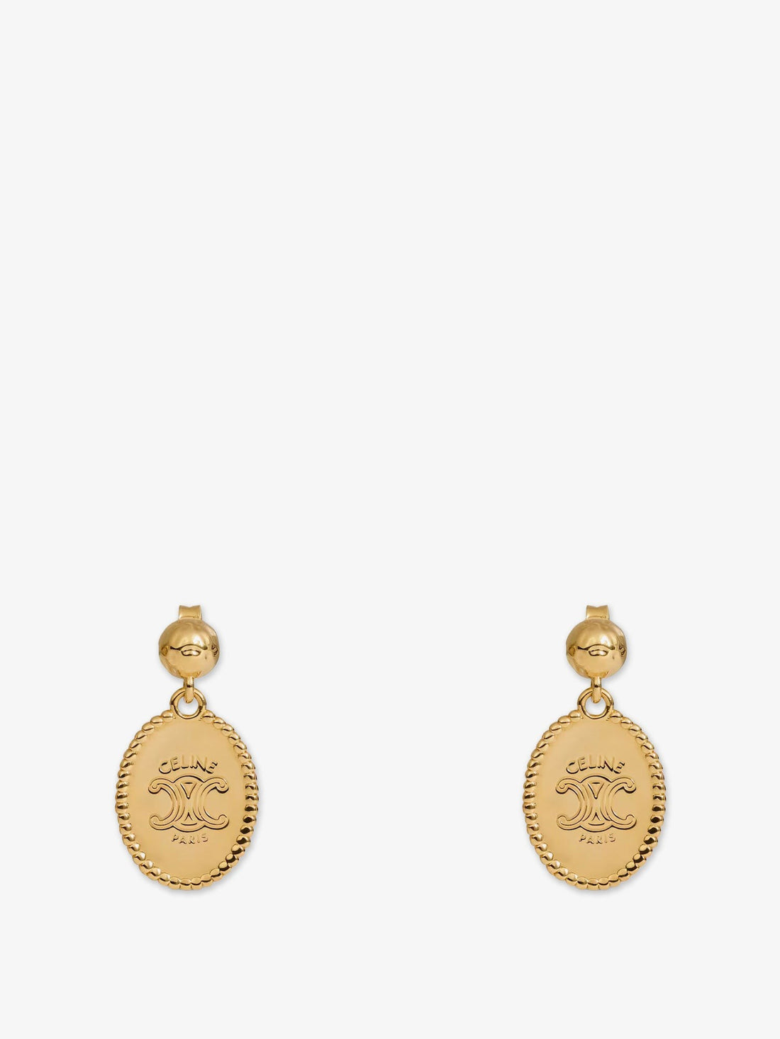 Celine Celine - Brass earrings with gold finish