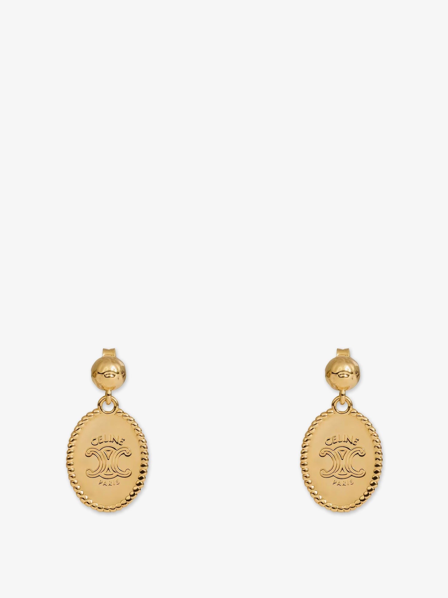 Celine Celine - Brass earrings with gold finish