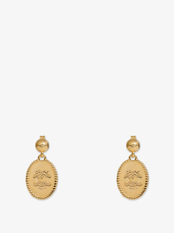 Celine Celine - Brass earrings with gold finish
