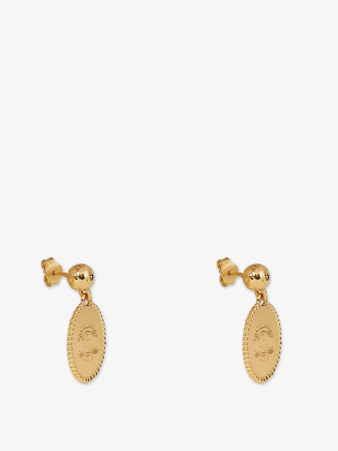 Celine Celine - Brass earrings with gold finish