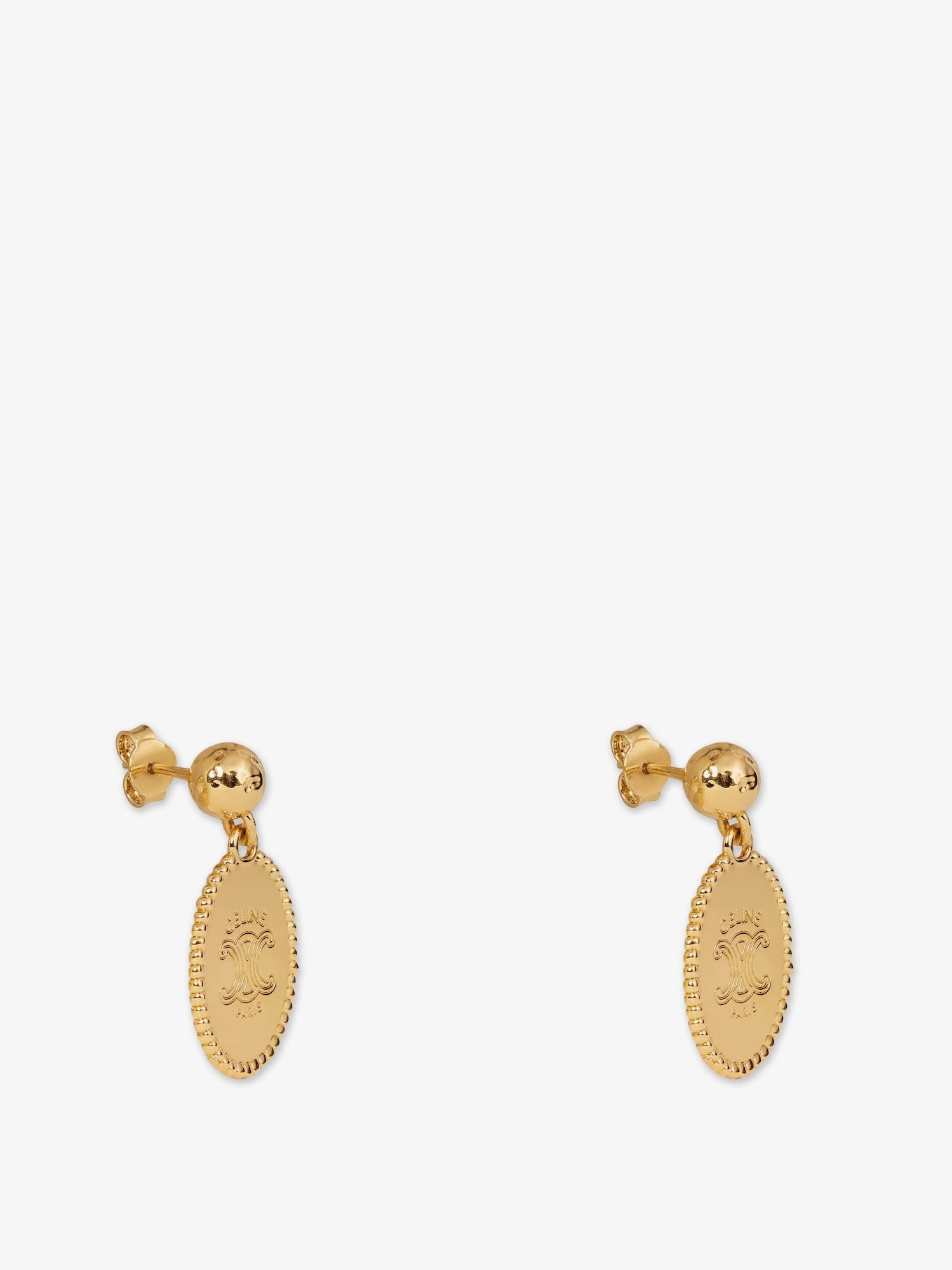 Celine Celine - Brass earrings with gold finish