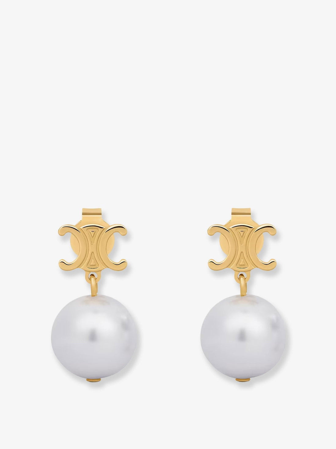 Celine Celine - Brass earrings with pearls