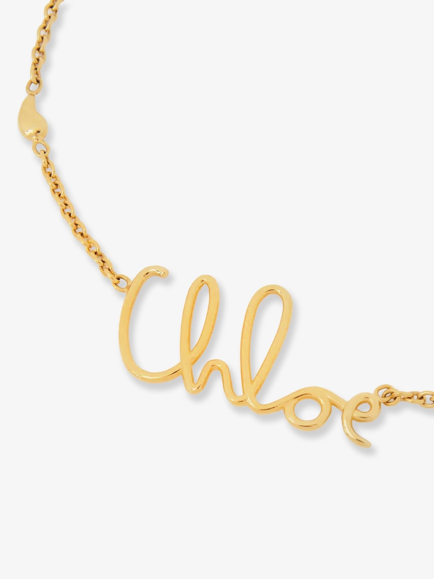 CHLOE' CHLOE' - Brass necklace with lettering logo