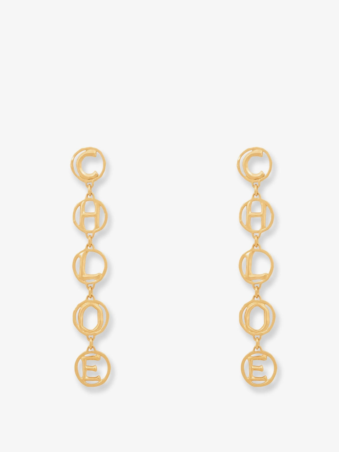 CHLOE' - Brass Script Earrings brass-script-earrings