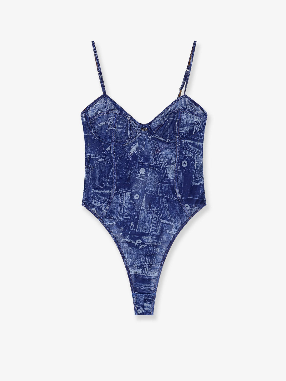 Diesel - Bridget nylon bodysuit with denim print bridget-nylon-bodysuit-with-denim-print_98f3e9cc-a2a9-46dd-af95-f37db687dae4