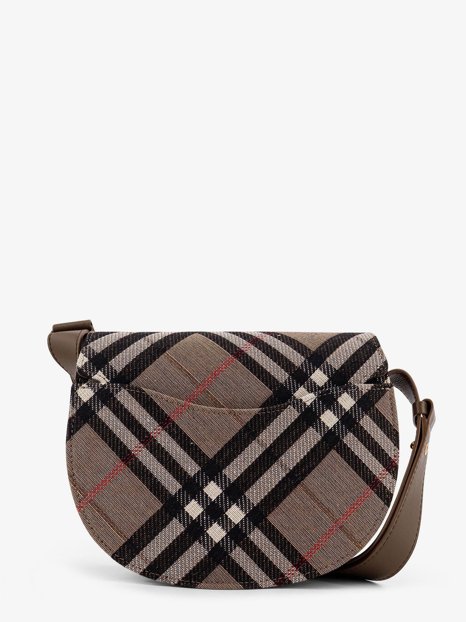 Bridle Canvas and Leather Check Shoulder Bag