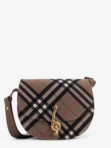 Bridle Canvas and Leather Check Shoulder Bag