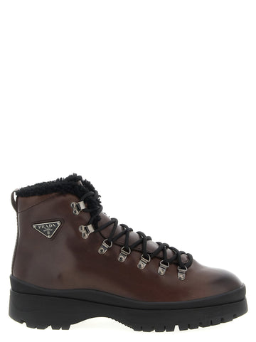 PRADA - 'Brixxen' ankle boots Brown 9