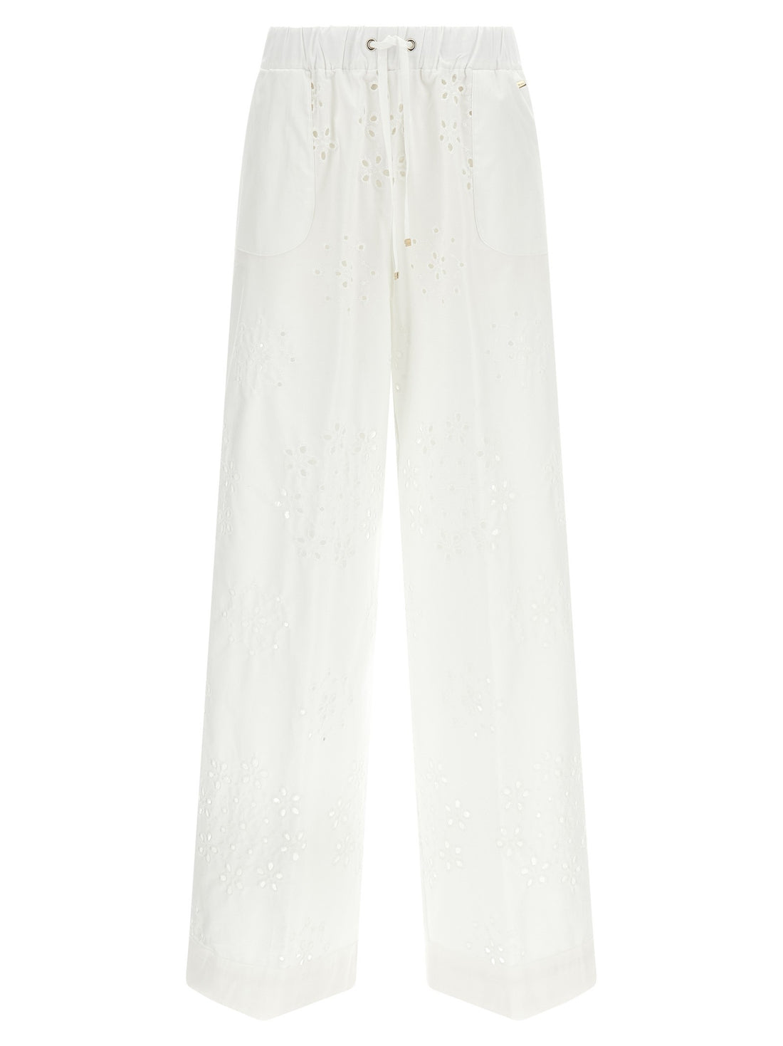 Herno - 'Broderie Anglaise' pants White 44 IT