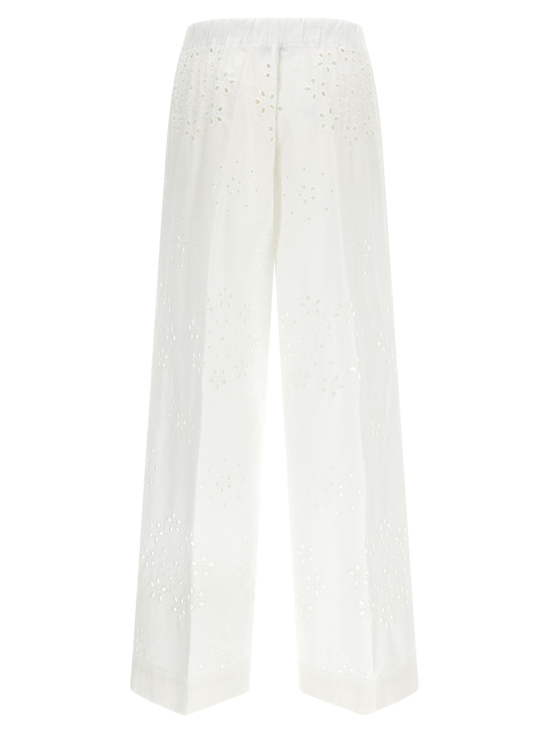 Herno - 'Broderie Anglaise' pants White 44 IT