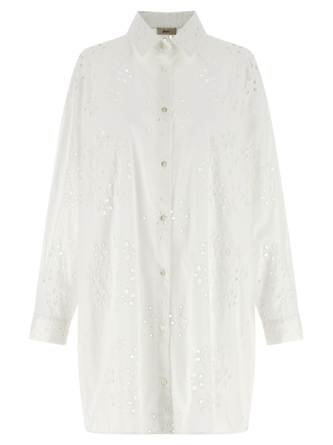 Herno - 'Broderie Anglaise' shirt White 48 IT