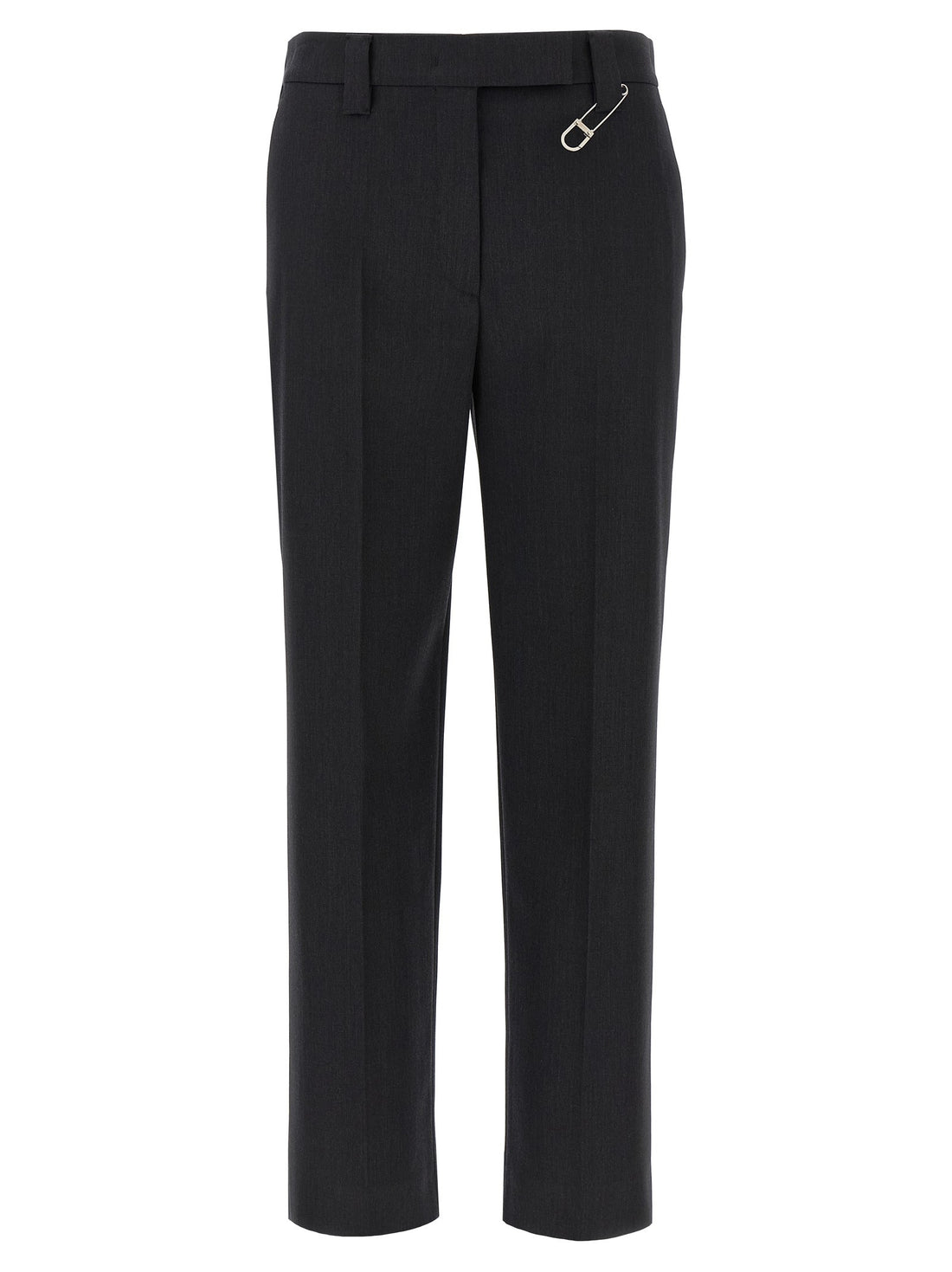 PRADA - Brooch pants gray 44 IT