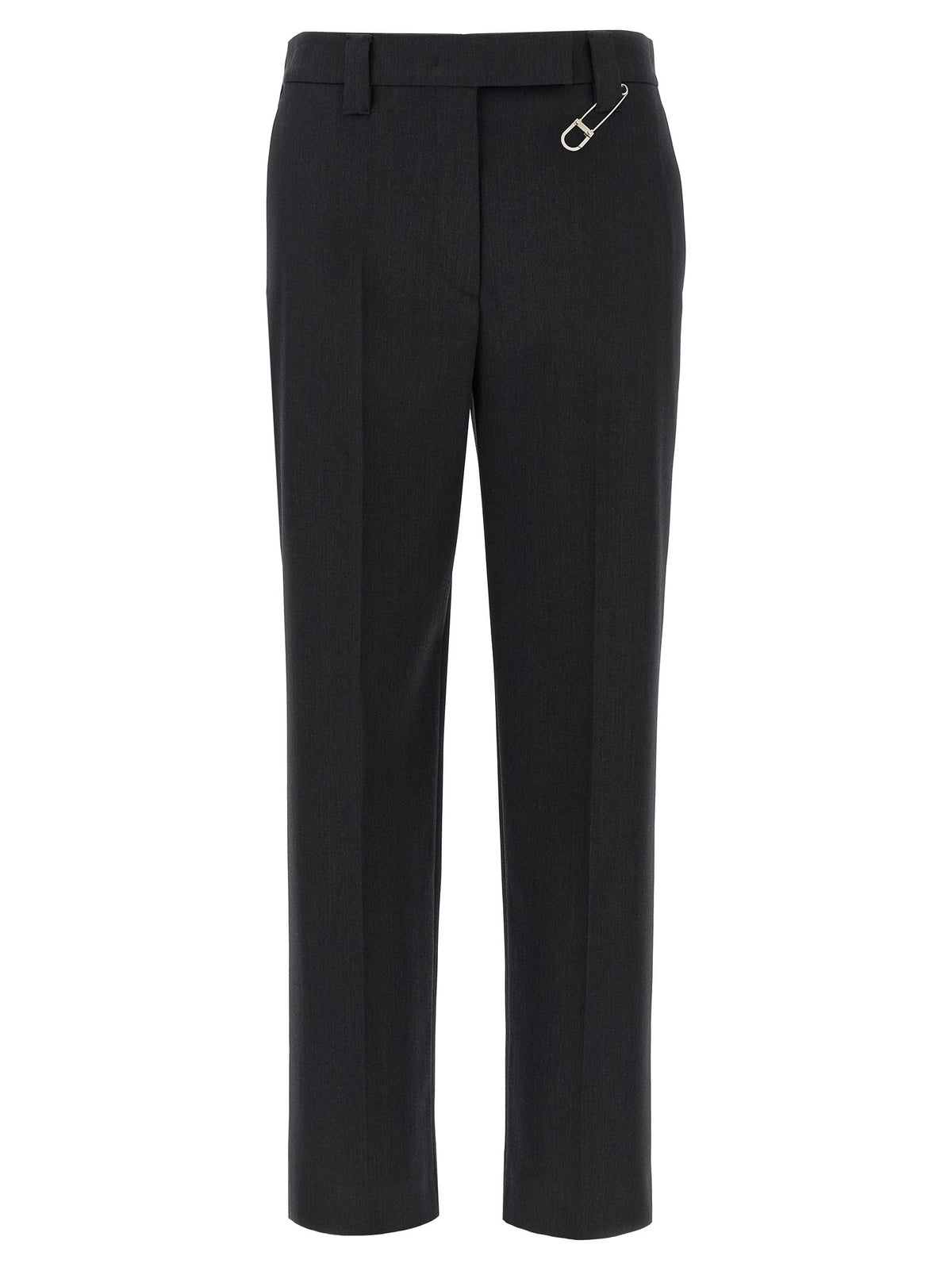 PRADA - Brooch pants gray 44 IT