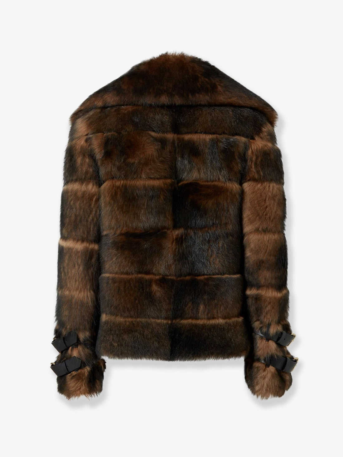 Brown backed sheepskin and nappa jacket