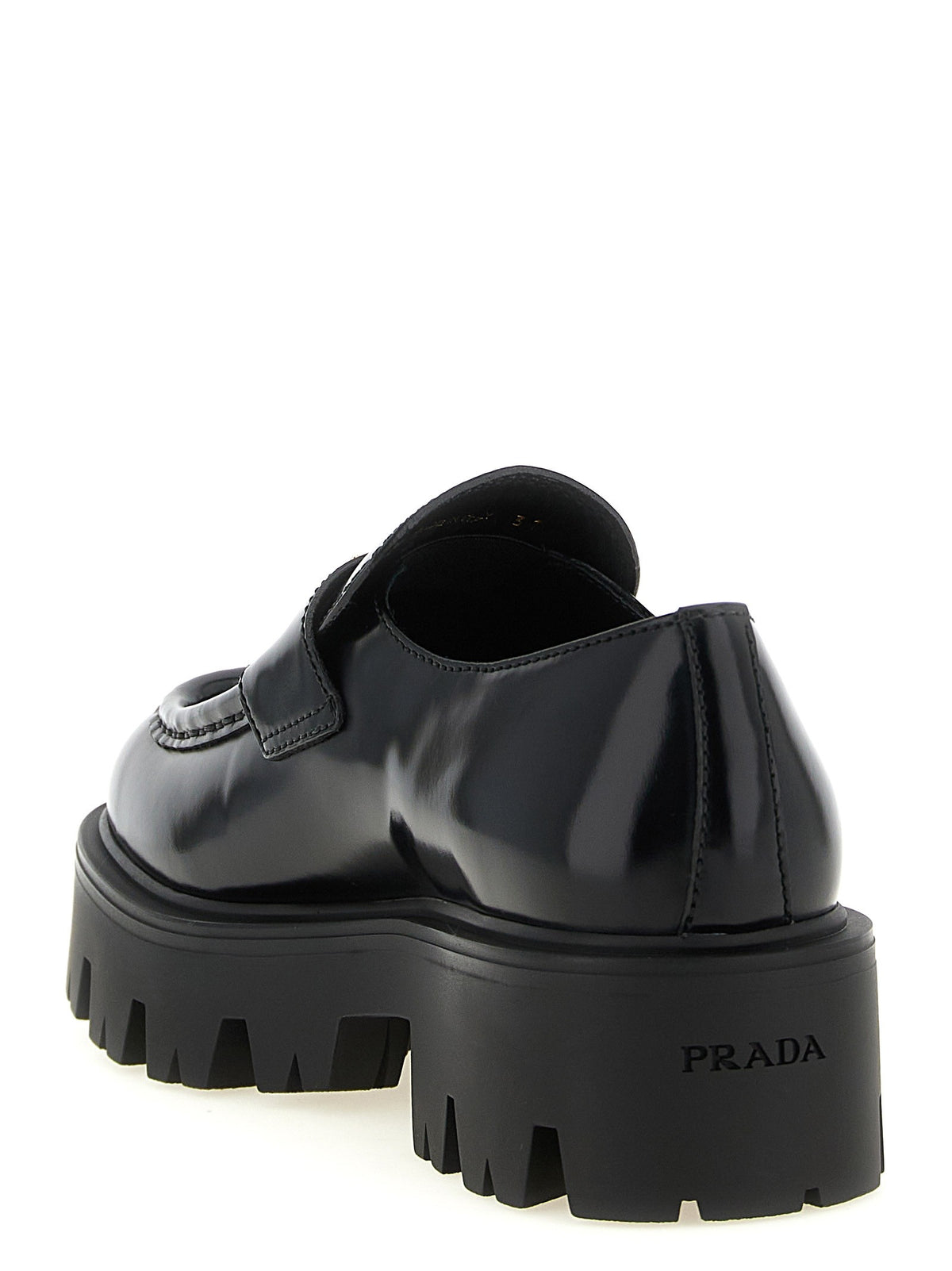 PRADA - Brushed leather loafers