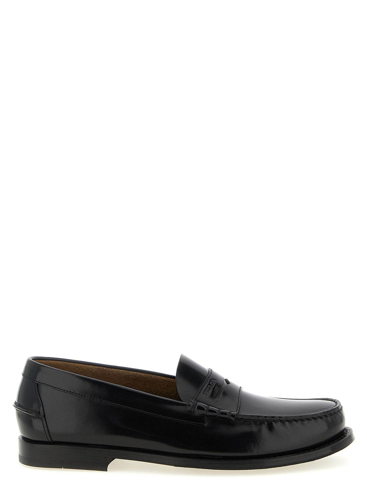 PRADA - Brushed leather loafers Black