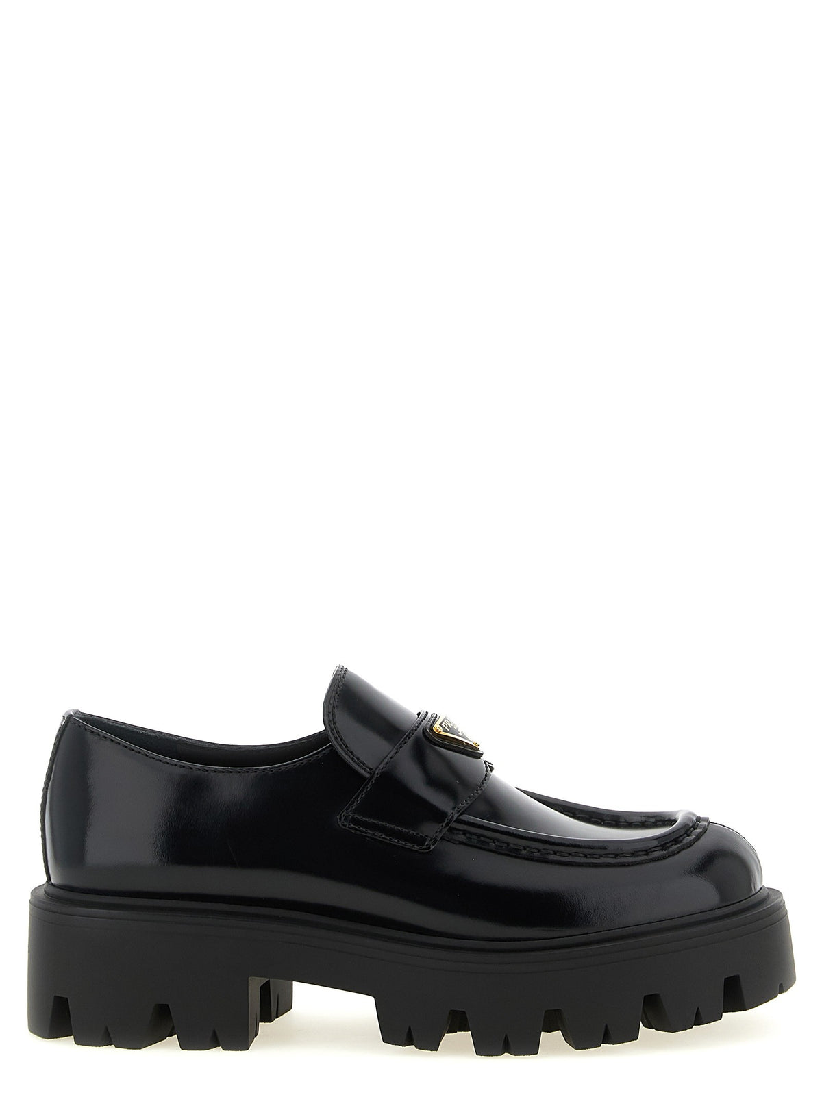 PRADA - Brushed leather loafers Black
