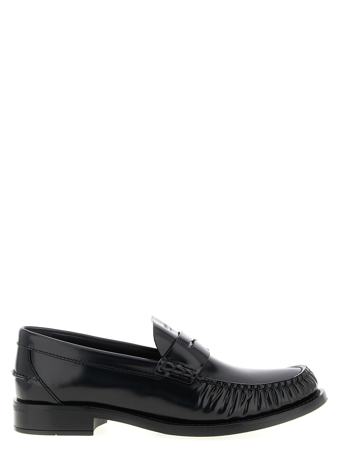 PRADA - Brushed leather loafers Black 36