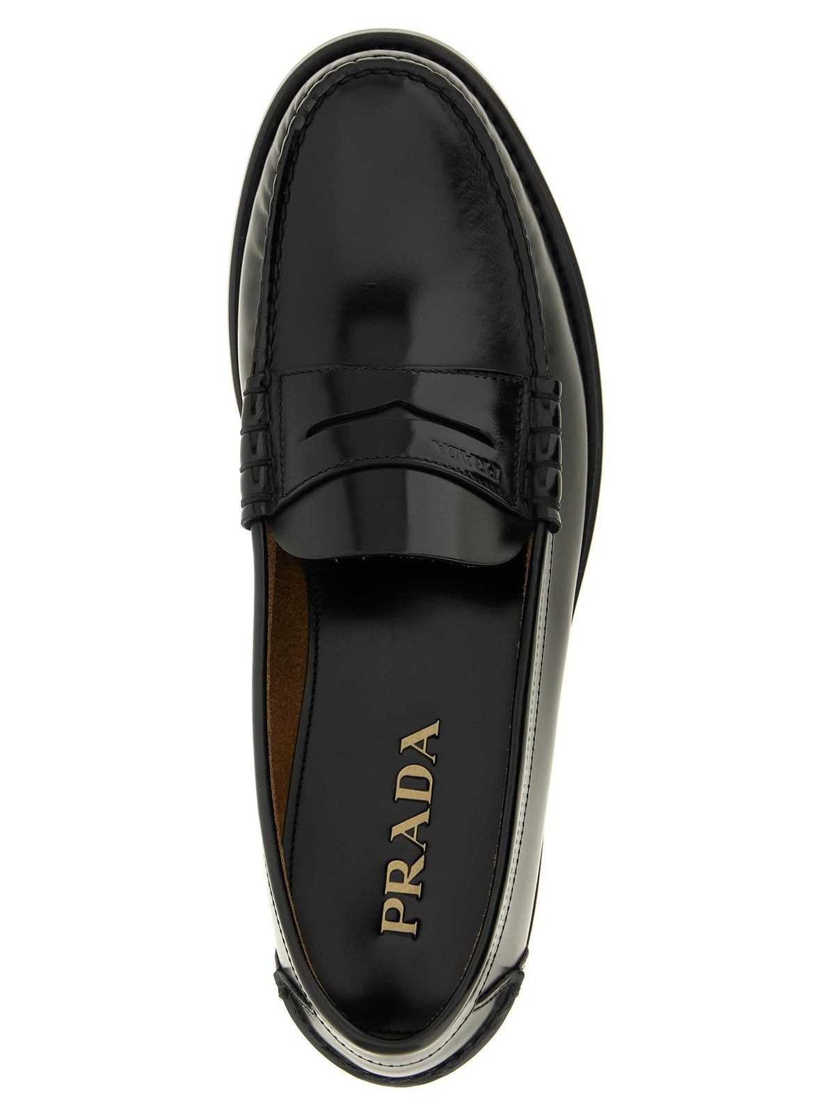 PRADA - Brushed leather loafers