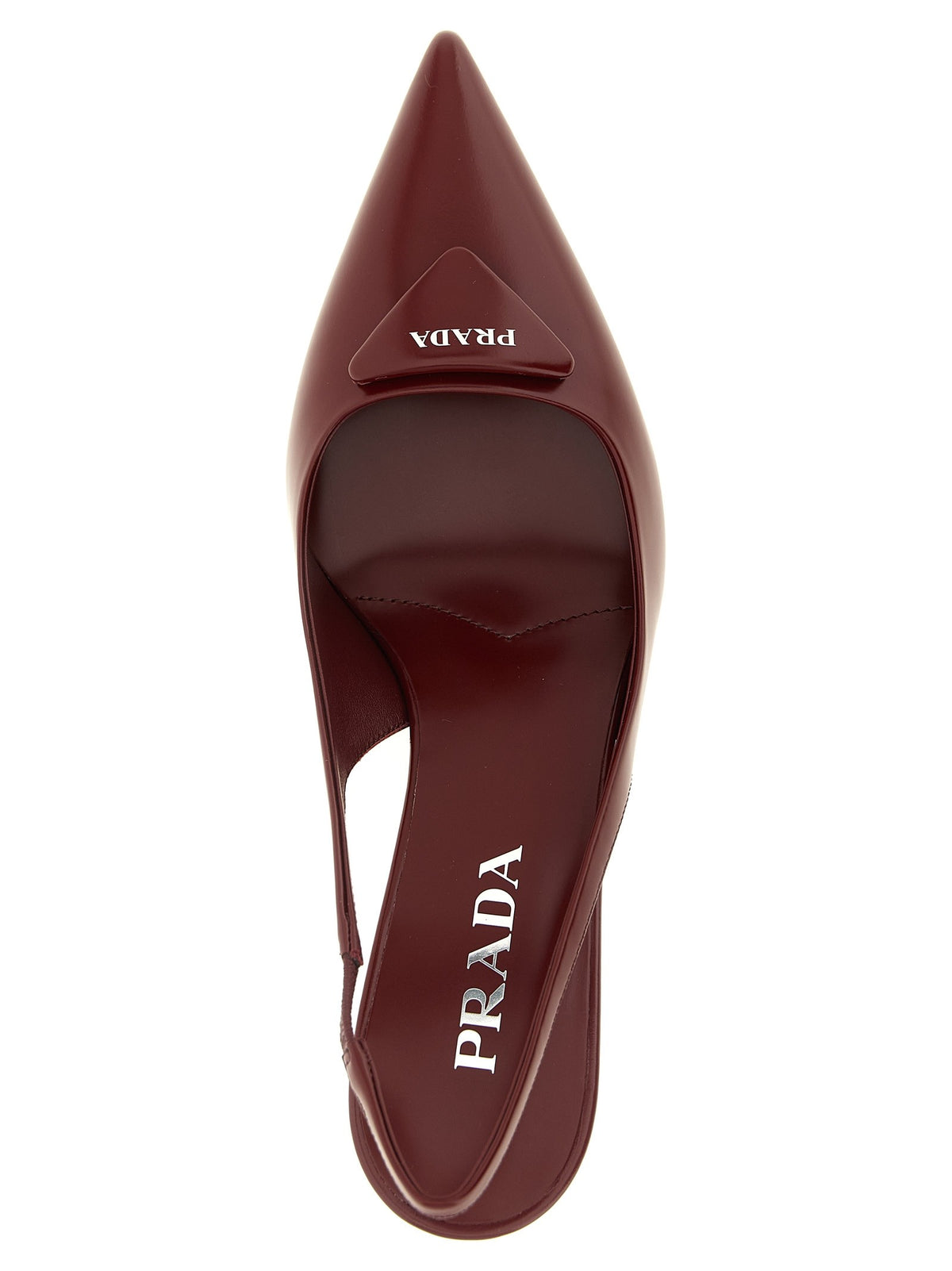 PRADA - Brushed leather slingback