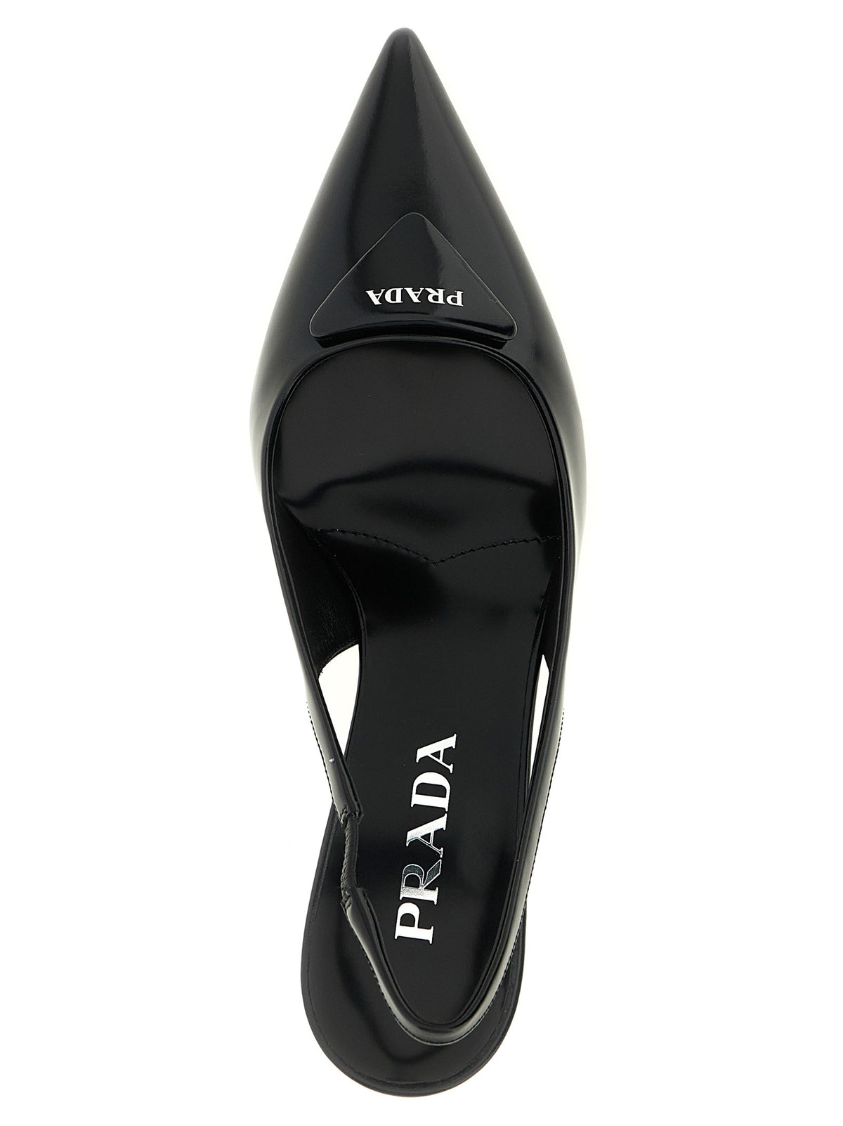 PRADA - Brushed leather slingback