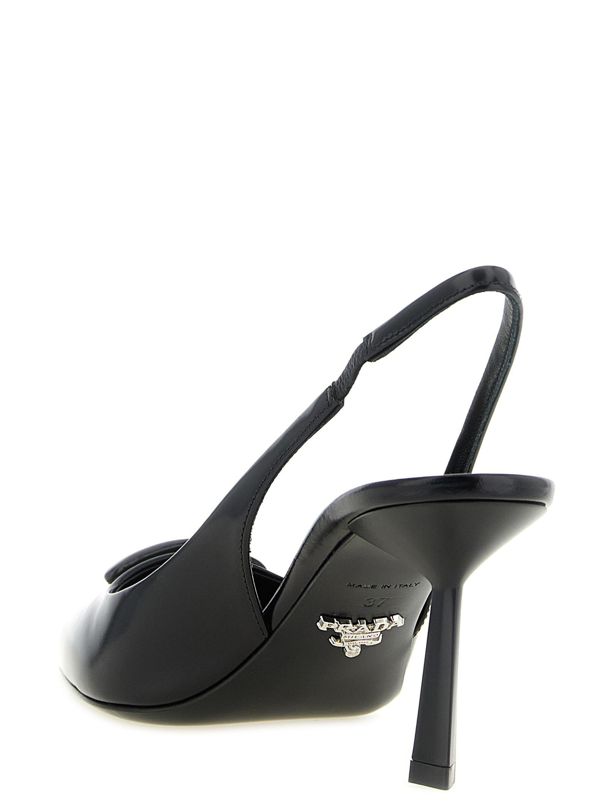 PRADA - Brushed leather slingback