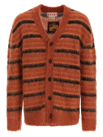 Marni - Brushed striped cardigan