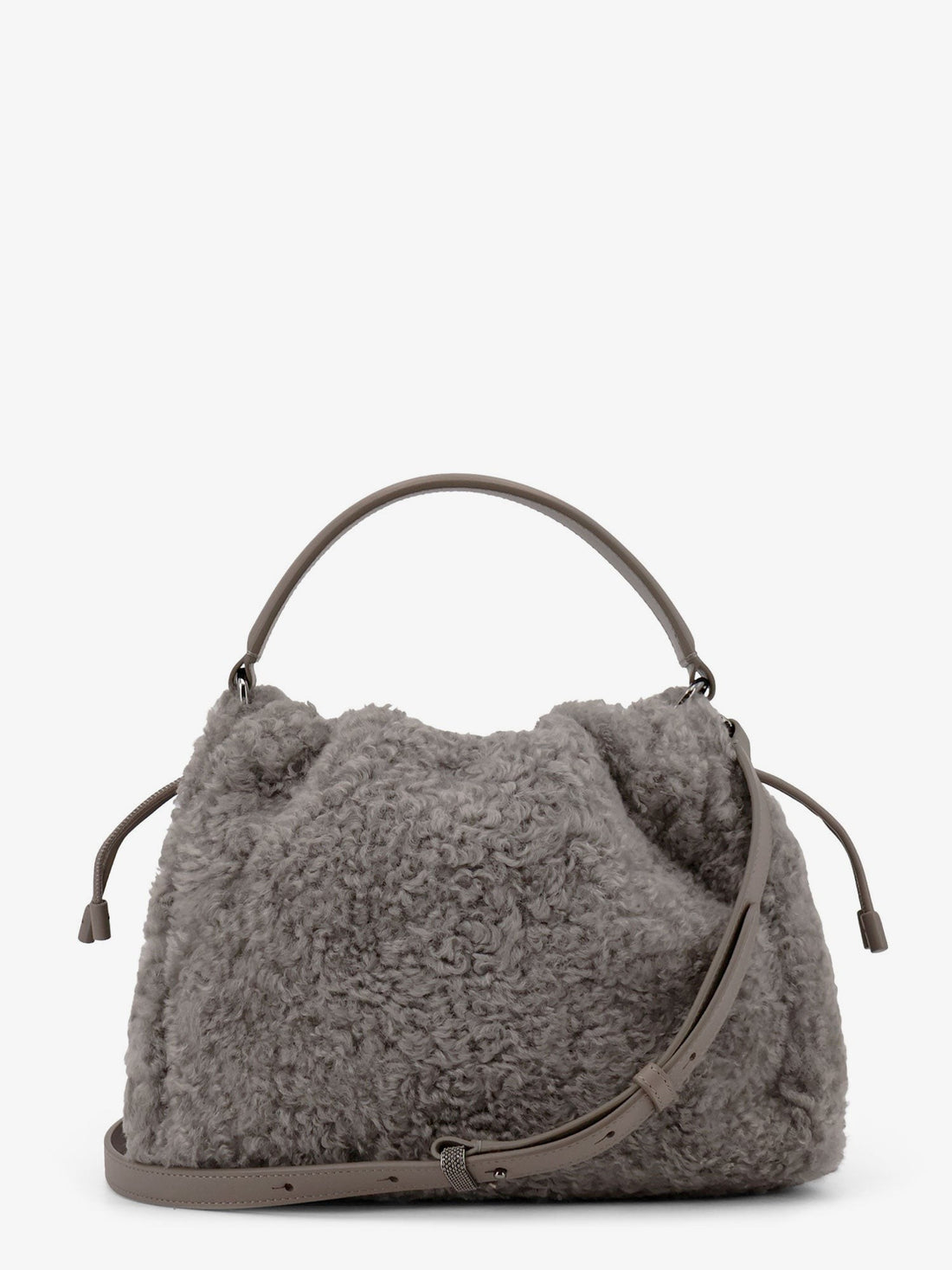 Bucket Mellow Small shearling Fuzzy bucket bag