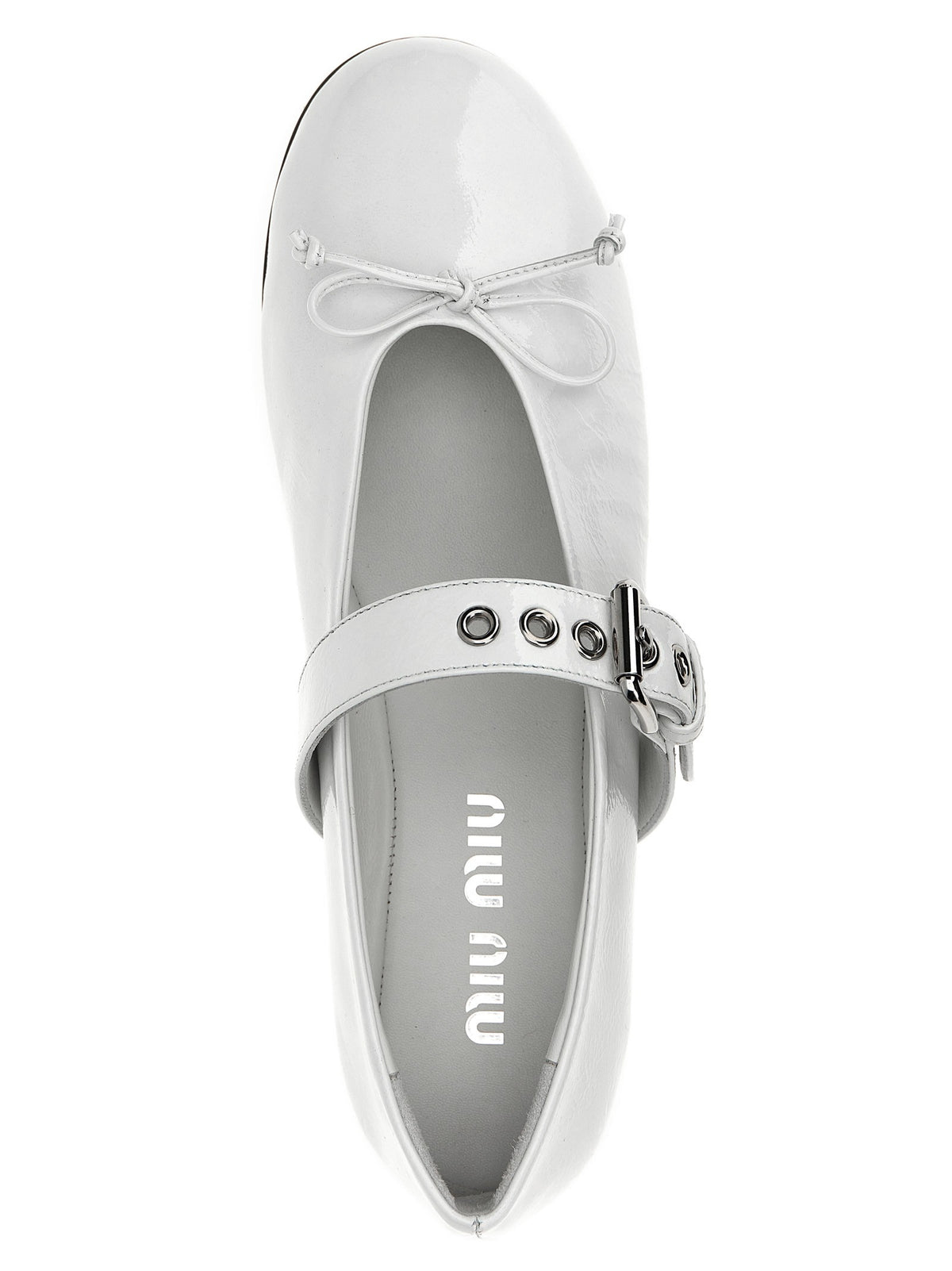 Miu Miu - Buckle and bow ballet flats