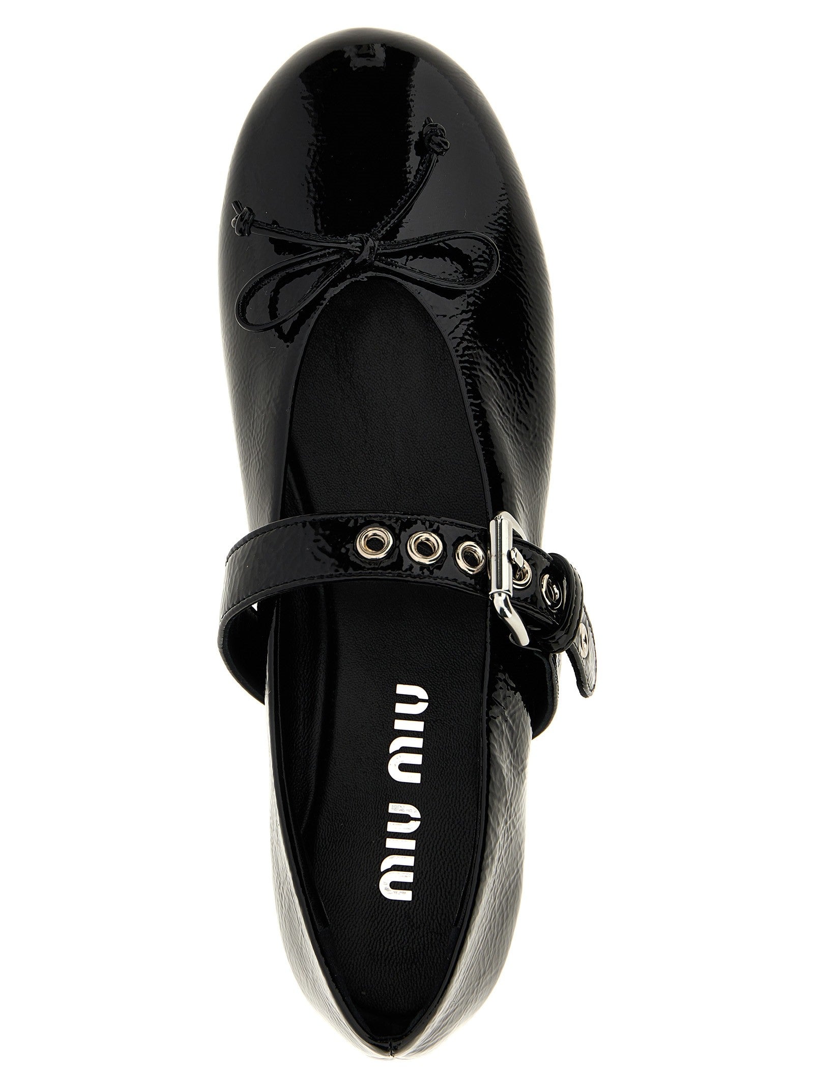 Miu Miu - Buckle and bow ballet flats