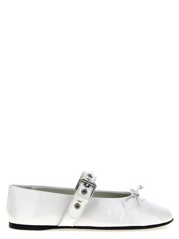 Miu Miu - Buckle and bow ballet flats
