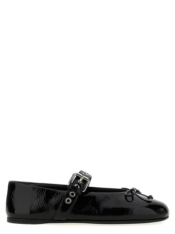 Miu Miu - Buckle and bow ballet flats